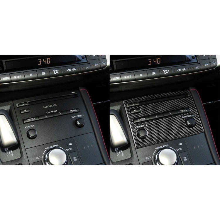 Car Carbon Fiber CD Panel B Decorative Sticker for Lexus CT 2011-2017, Left Drive