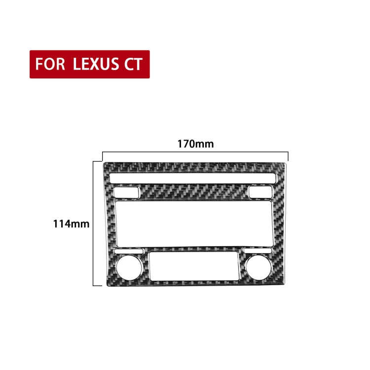 Car Carbon Fiber CD Panel A Decorative Sticker for Lexus CT 2011-2017, Left and Right Drive