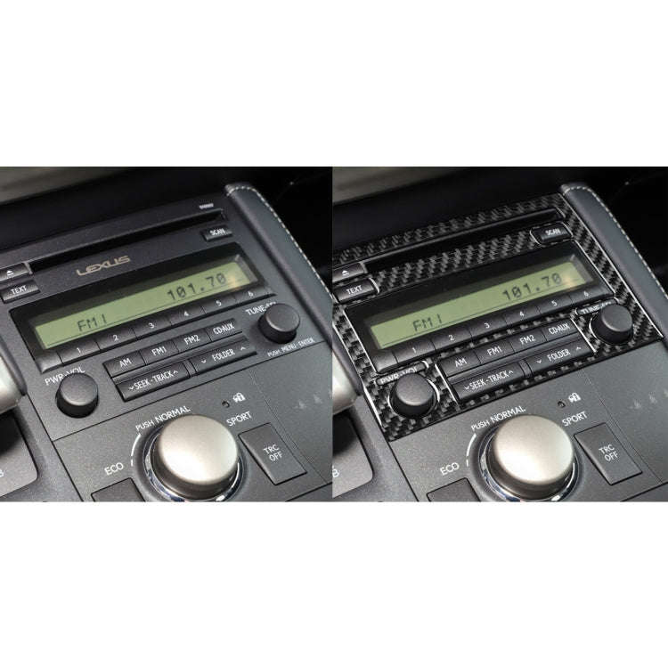 Car Carbon Fiber CD Panel A Decorative Sticker for Lexus CT 2011-2017, Left and Right Drive