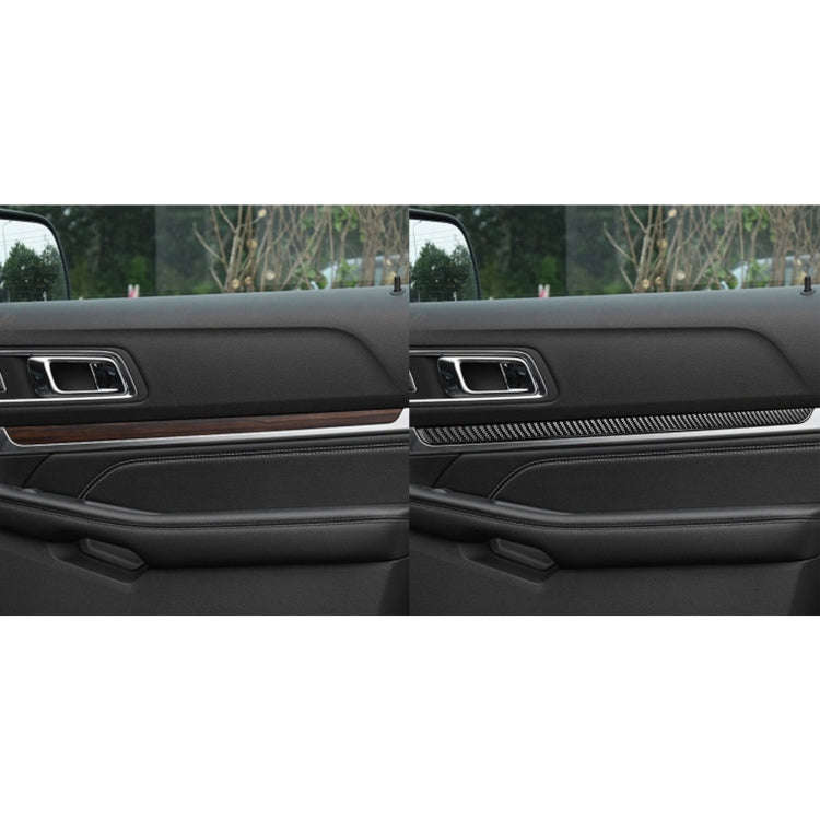 Car Carbon Fiber Threshold Decorative Sticker for Ford Explorer 2016-2019, Left Drive