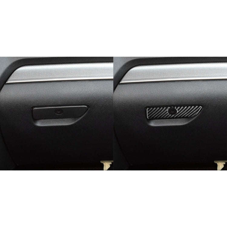 Car Carbon Fiber Storage Box Handle Decorative Sticker for Ford Explorer 2013-2019, Left Drive
