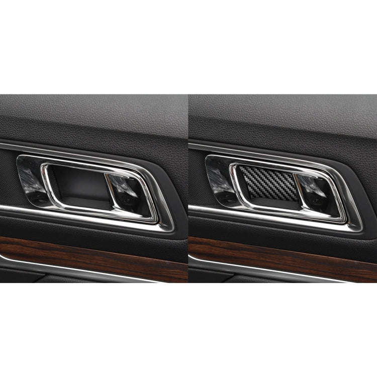 Car Carbon Fiber Inner Door Bowl Decorative Sticker for Ford Explorer 2013-2019, Left Drive