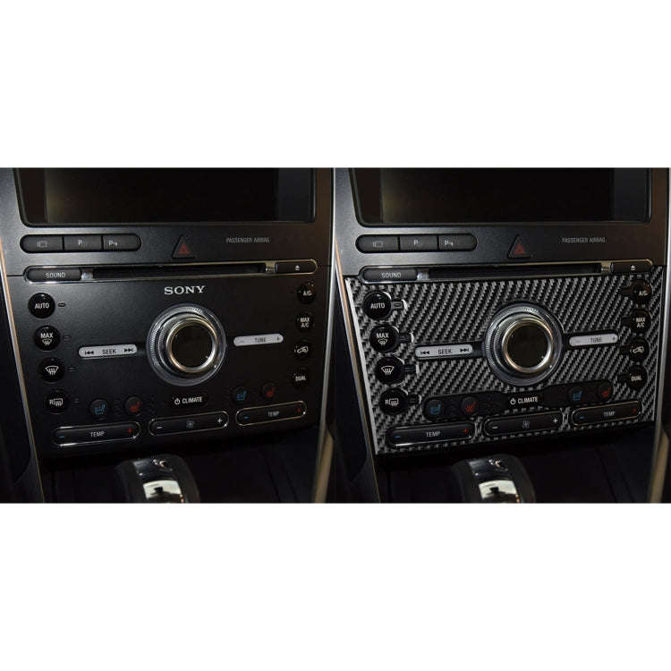 Car Carbon Fiber Air Conditioning Panel Decorative Sticker for Ford Explorer 2016-2019, Left Drive