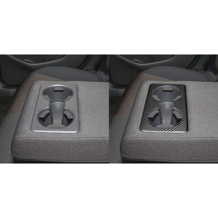 Car Carbon Fiber Rear Water Cup Decorative Sticker for Mazda 3 Axela 2020, Left and Right Drive