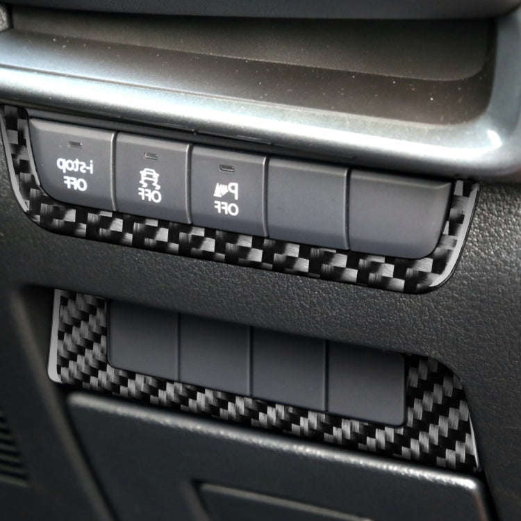 Car Carbon Fiber Headlight Frame Decorative Sticker for Mazda 3 Axela 2020, Right Drive