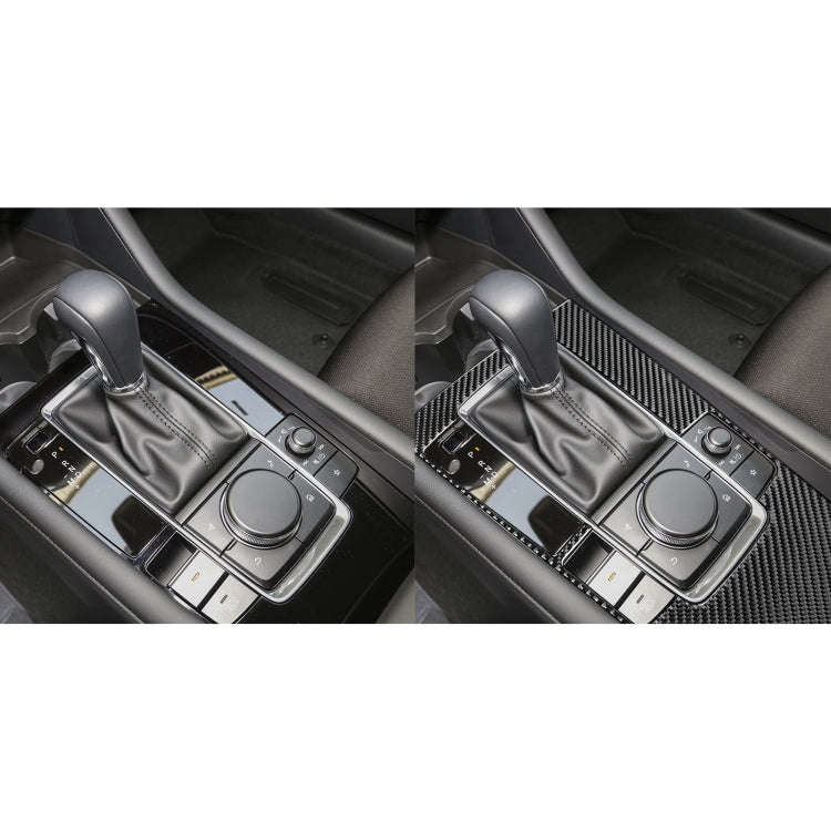 Car Carbon Fiber Central Control Gear Panel Decorative Sticker for Mazda 3 Axela 2020, Left Drive