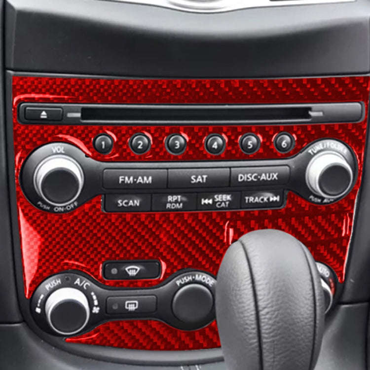 3 in 1 Car Carbon Fiber Air Conditioning Adjustment Panel Decorative Sticker for Nissan 370Z / Z3...