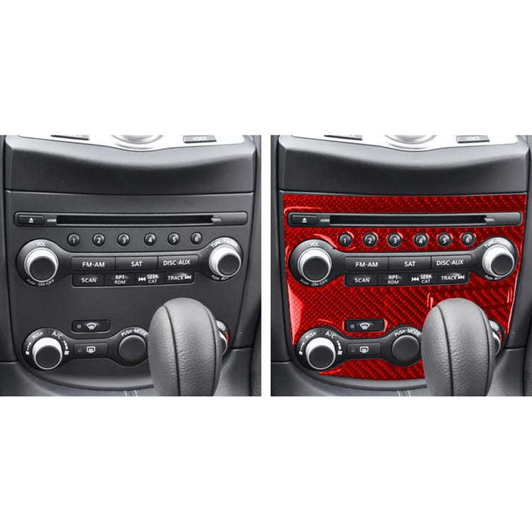 3 in 1 Car Carbon Fiber Air Conditioning Adjustment Panel Decorative Sticker for Nissan 370Z / Z3...