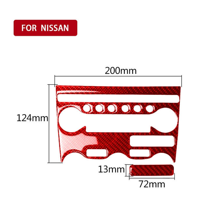 2 in 1 Car Carbon Fiber Air Conditioning Adjustment Panel Decorative Sticker for Nissan 370Z / Z3...