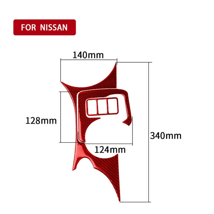 3 in 1 Car Carbon Fiber Center Console Water Cup Holder Panel Decorative Sticker for Nissan 370Z ...
