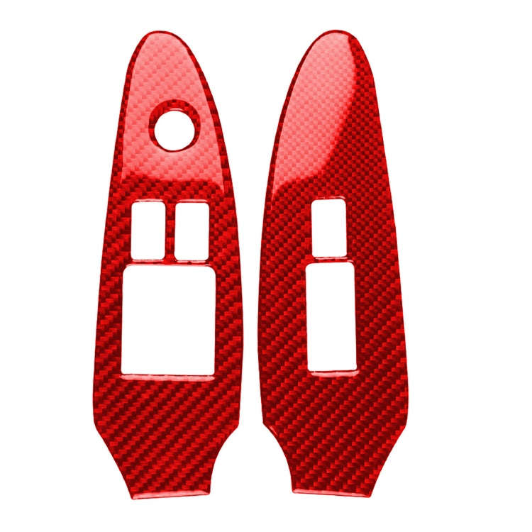2 in 1 Car Carbon Fiber Window Lift Panel Decorative Sticker for Nissan 370Z / Z34 2009-, Left Dr...