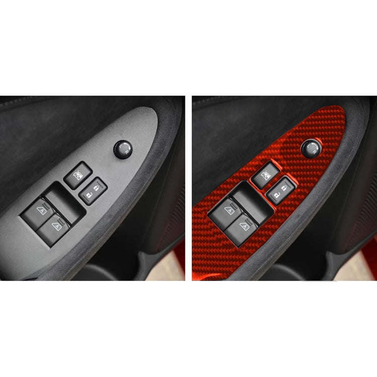 2 in 1 Car Carbon Fiber Window Lift Panel Decorative Sticker for Nissan 370Z / Z34 2009-, Left Dr...