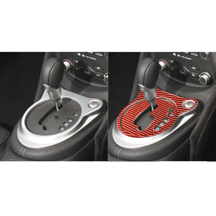 2 in 1 Car Carbon Fiber Automatic Gear Shifting Transmission Panel Decorative Sticker for Nissan ...