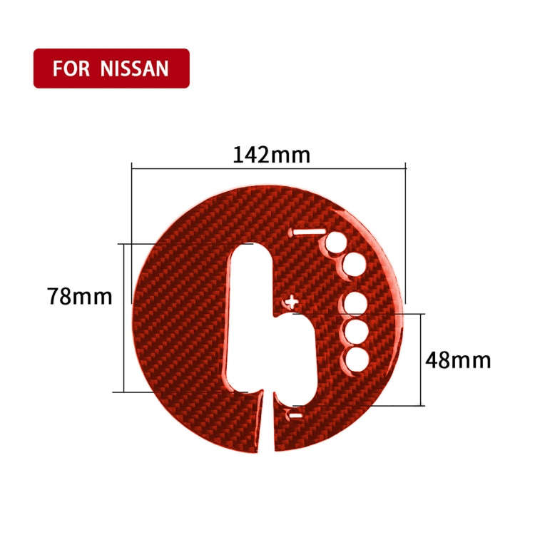 Car Carbon Fiber Automatic Transmission Panel Decorative Sticker for Nissan 370Z / Z34 2009-, Rig...