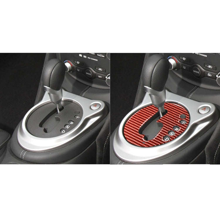 Car Carbon Fiber Automatic Transmission Panel Decorative Sticker for Nissan 370Z / Z34 2009-, Rig...