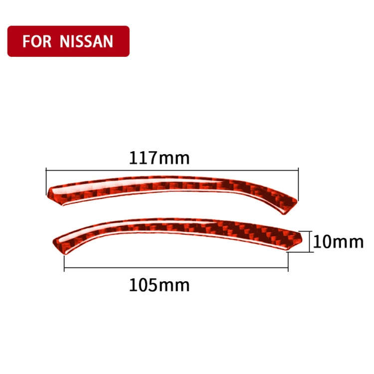 Car Carbon Fiber Speed Dashboard Decorative Strip for Nissan 370Z / Z34 2009-, Left and Right Dri...