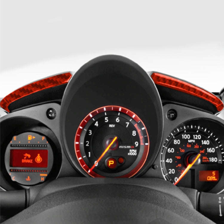 Car Carbon Fiber Speed Dashboard Decorative Strip for Nissan 370Z / Z34 2009-, Left and Right Dri...