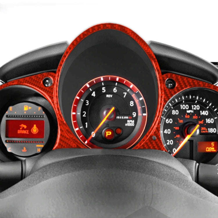 Car Carbon Fiber Speed Dashboard Decorative Sticker for Nissan 370Z / Z34 2009-, Left and Right D...