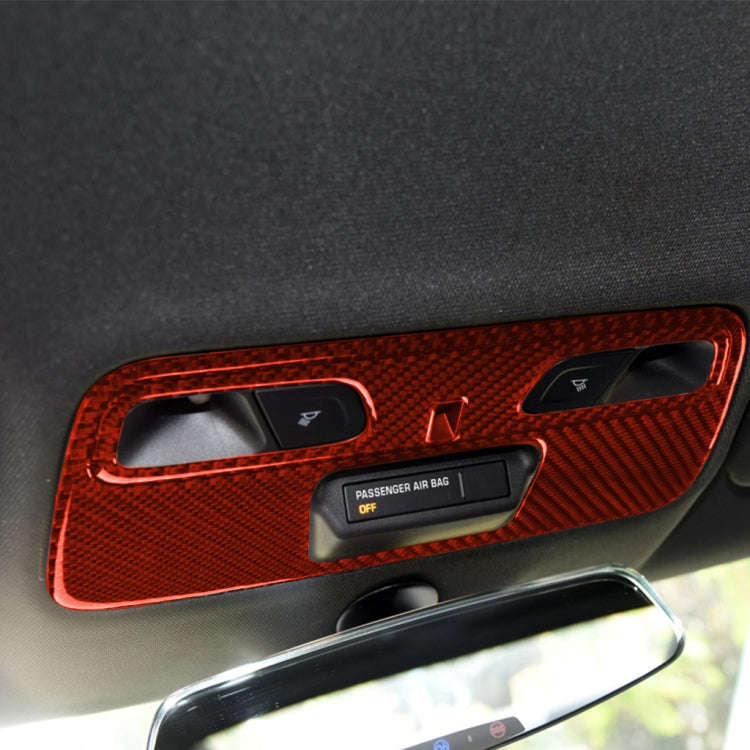 Car Carbon Fiber Dome Light Panel Decorative Sticker for Chevrolet Camaro 2016, Left and Right Dr...
