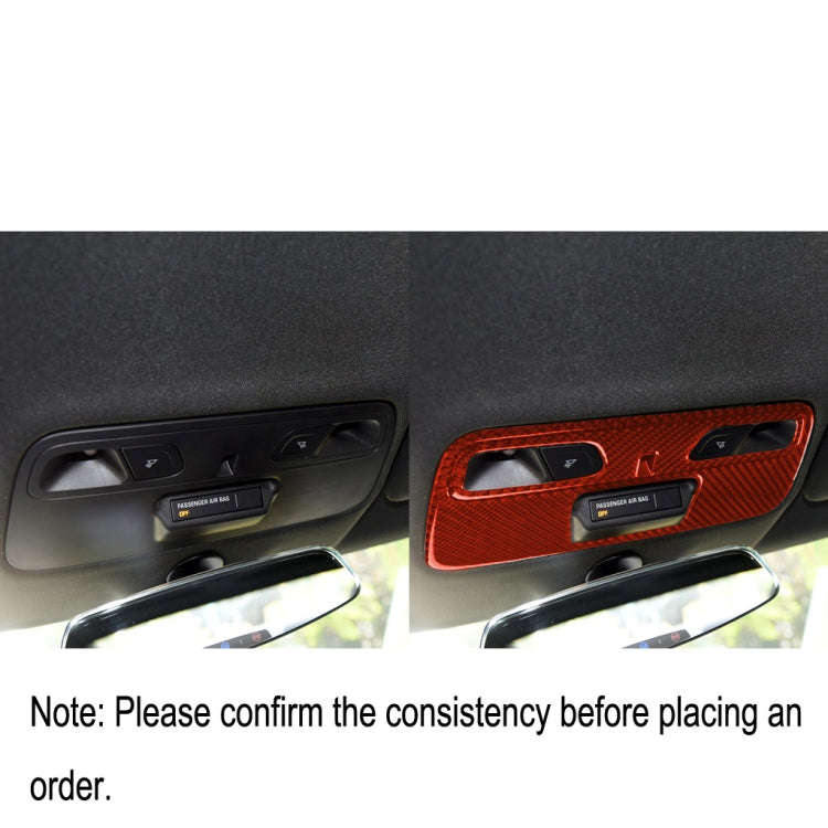 Car Carbon Fiber Dome Light Panel Decorative Sticker for Chevrolet Camaro 2016, Left and Right Dr...