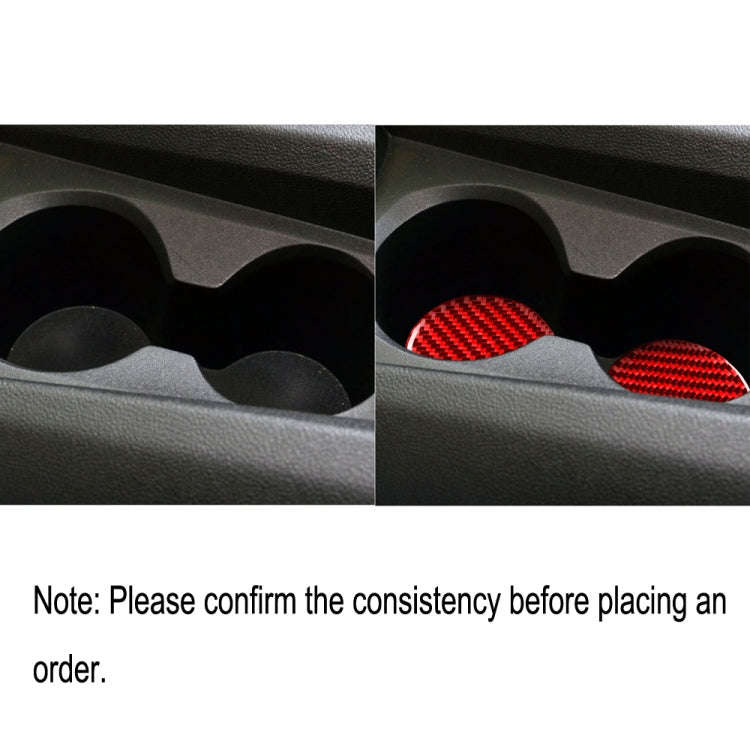 Car Carbon Fiber Water Cup Holder Mat Decorative Sticker for Chevrolet Camaro 2016-2019, Left and...
