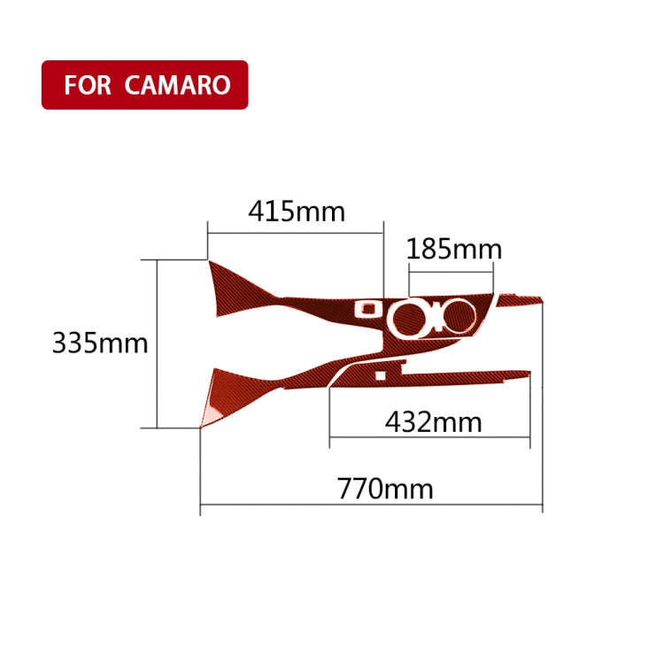 7 in 1 Car Carbon Fiber Center Control Gear Outside Frame Decorative Sticker for Chevrolet Camaro...