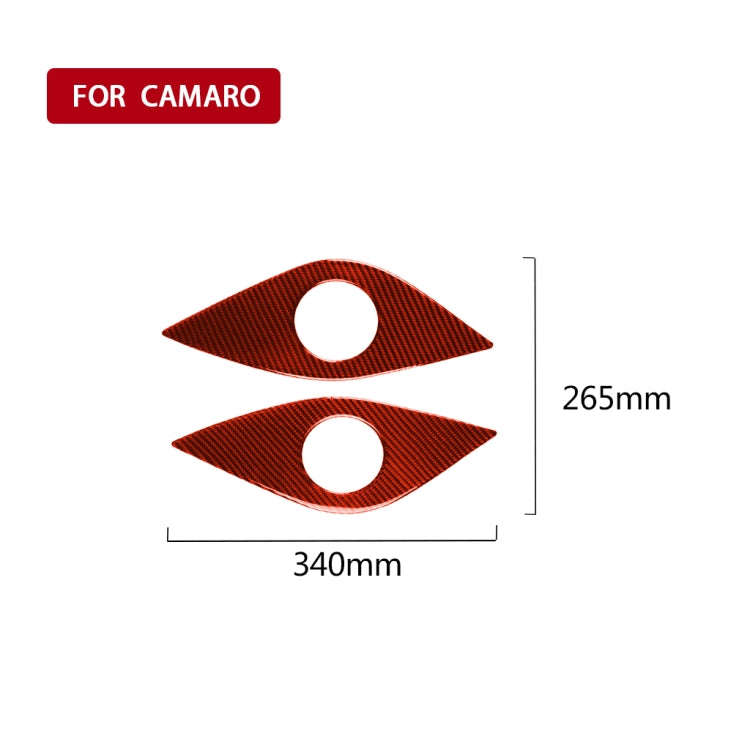 Car Carbon Fiber Rear Horn Decorative Sticker for Chevrolet Camaro 2017-2019, Left and Right Driv...