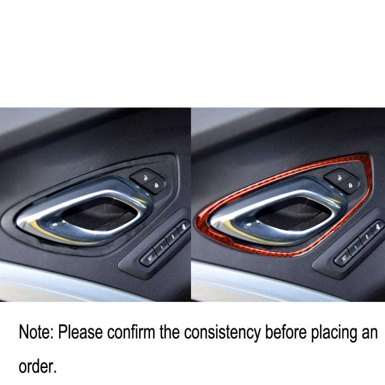 Car Carbon Fiber Inside Door Handle Decorative Sticker for Chevrolet Camaro 2017-2019, Left and R...