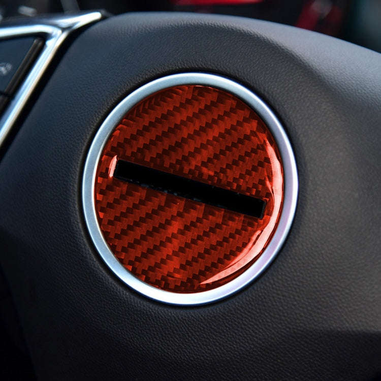 Car Carbon Fiber Steering Wheel Logo Decorative Sticker for Chevrolet Camaro 2017-2019, Left and ...