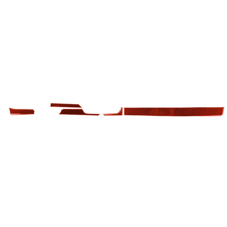 Car Carbon Fiber Center Control Decorative Sticker for Chevrolet Camaro 2017-2019, Left Drive (Red)