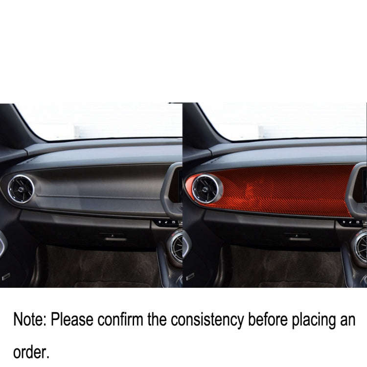 Car Carbon Fiber Front Passenger Seat Center Control Panel Decorative Sticker for Chevrolet Camar...