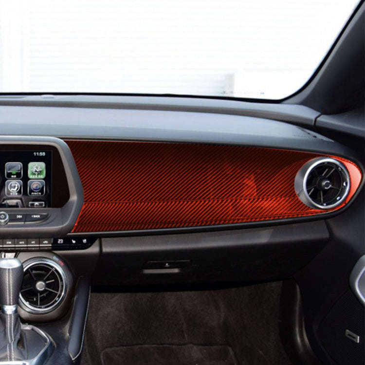 Car Carbon Fiber Front Passenger Seat Center Control Panel Decorative Sticker for Chevrolet Camar...