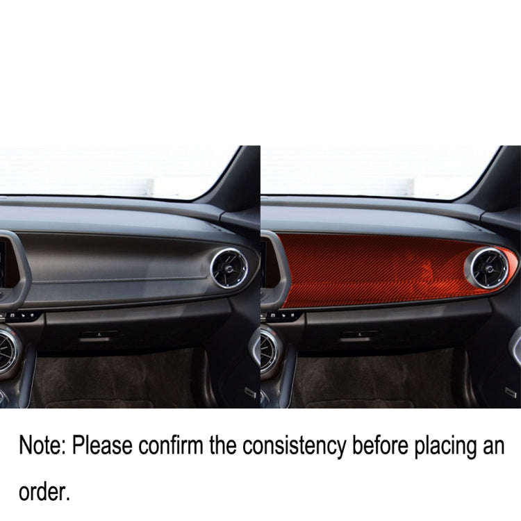 Car Carbon Fiber Front Passenger Seat Center Control Panel Decorative Sticker for Chevrolet Camar...