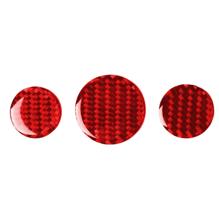 Car Carbon Fiber Multimedia Knob Decorative Sticker for BMW Mini F55 F56 F60, Left and Right Driv...