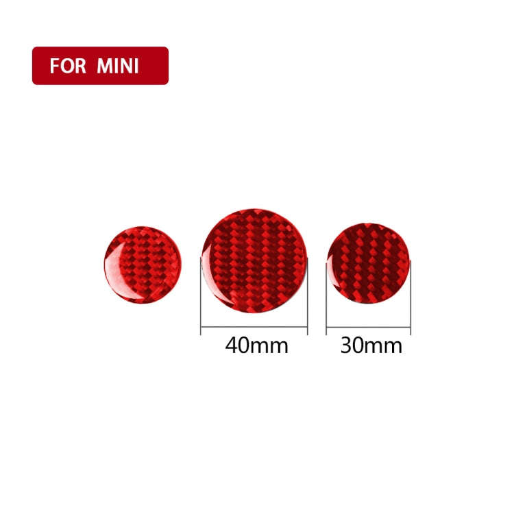 Car Carbon Fiber Multimedia Knob Decorative Sticker for BMW Mini F55 F56 F60, Left and Right Driv...