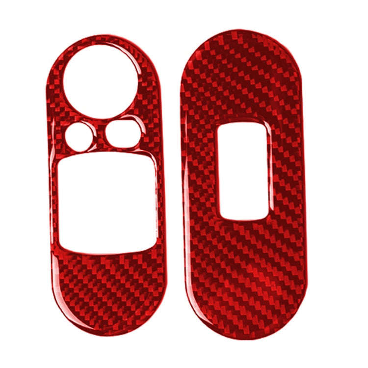 Car Carbon Fiber Lifting Panel Decorative Sticker for BMW Mini F56, Left Drive (Red)