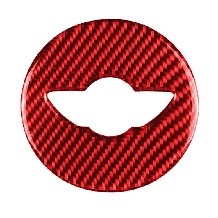 Car Carbon Fiber Steering Wheel Logo Decorative Sticker for BMW Mini R55 R56 Countryman R60 Pacem...