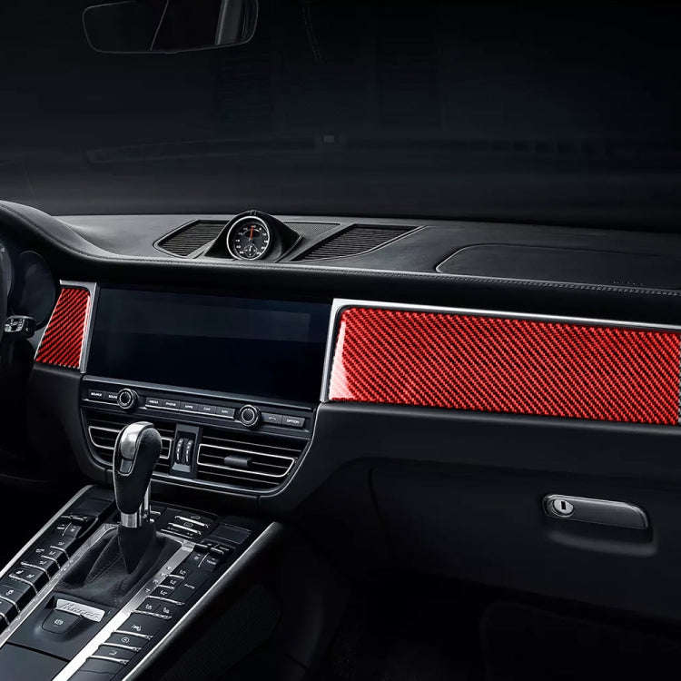 Car Carbon Fiber Central Control Panel Decorative Sticker for Porsche Macan 2014-2021, Left Drive...