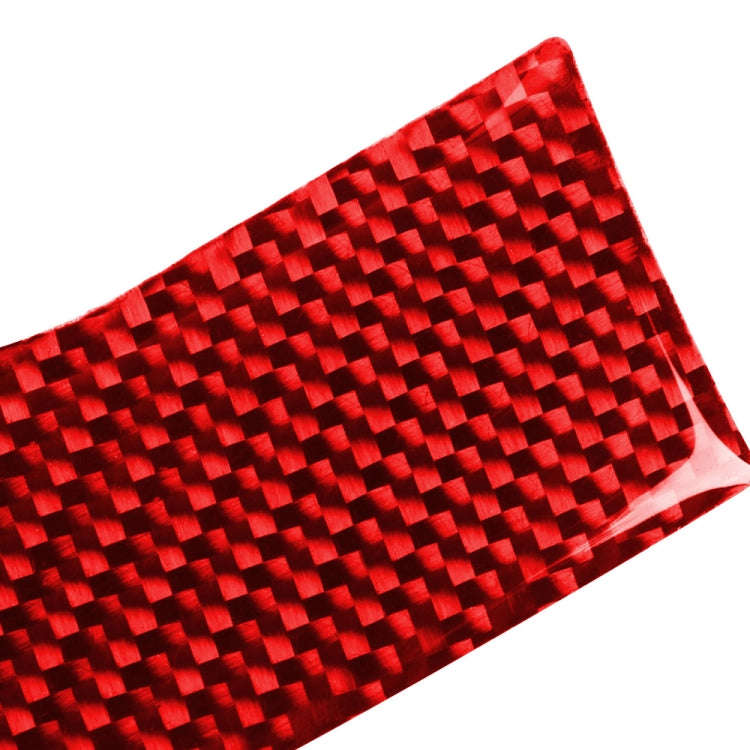 Car Carbon Fiber Key Hole Decorative Sticker for Porsche Panamera, Left Drive (Red)
