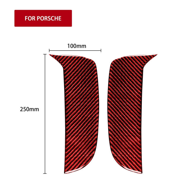 Car Carbon Fiber Daytime Running Light Decorative Sticker for Porsche Macan 2018-2021, Left and R...