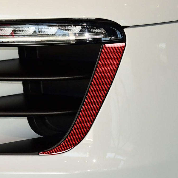 Car Carbon Fiber Daytime Running Light Decorative Sticker for Porsche Macan 2014-2018, Left and R...