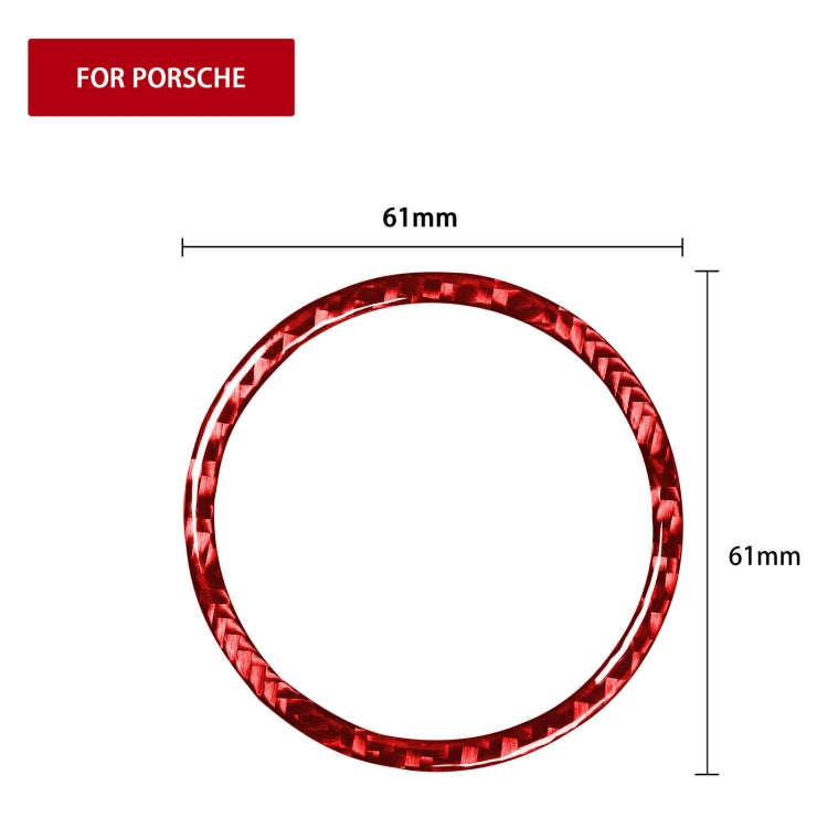 Car Carbon Fiber Stopwatch Ring Decorative Sticker for Porsche Macan 2014-2021, Left and Right Dr...
