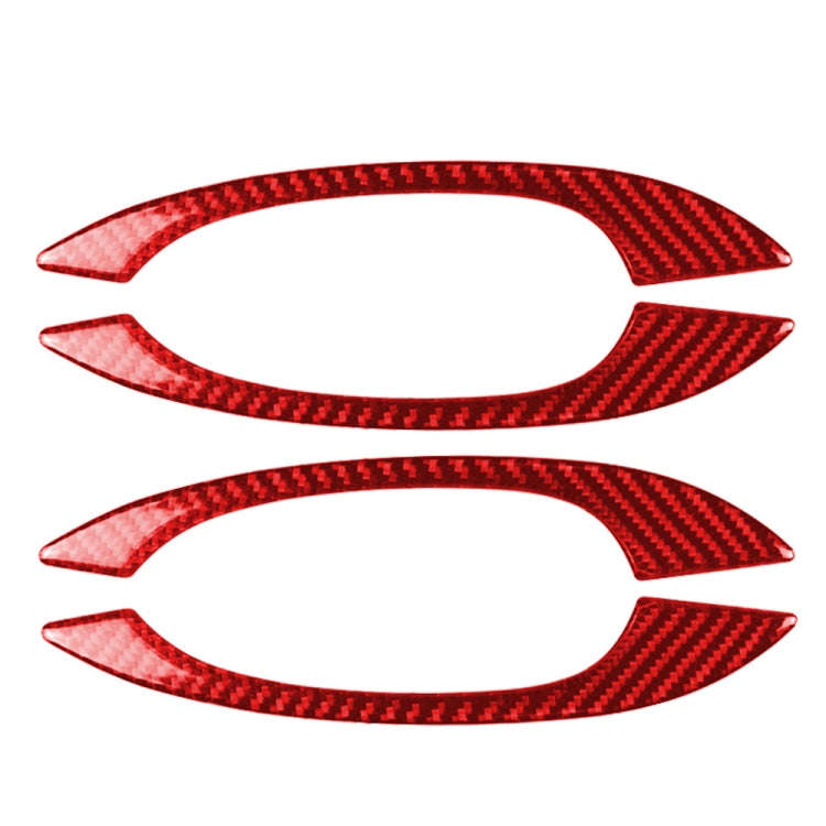Car Carbon Fiber Outside Door Handle Decorative Sticker for Porsche Macan 2014-2021, Left and Rig...