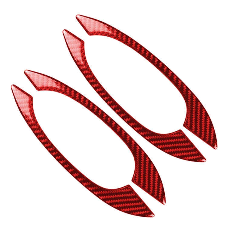 Car Carbon Fiber Outside Door Handle Decorative Sticker for Porsche Macan 2014-2021, Left and Rig...