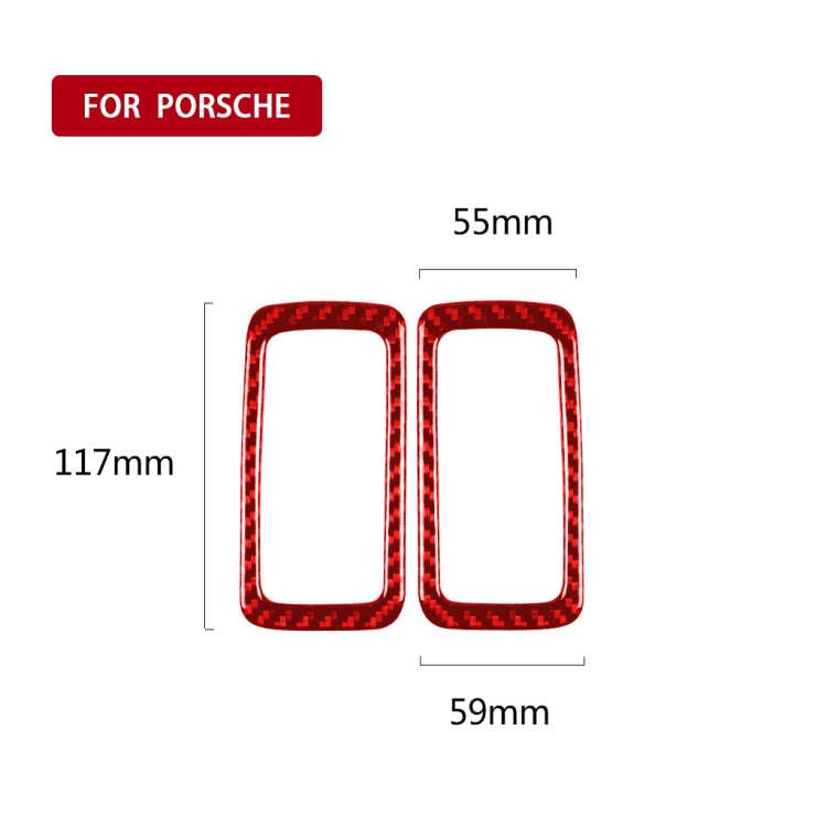 Car Carbon Fiber Rear Dome Light Panel Decorative Sticker for Porsche Macan 2014-2021, Left and R...