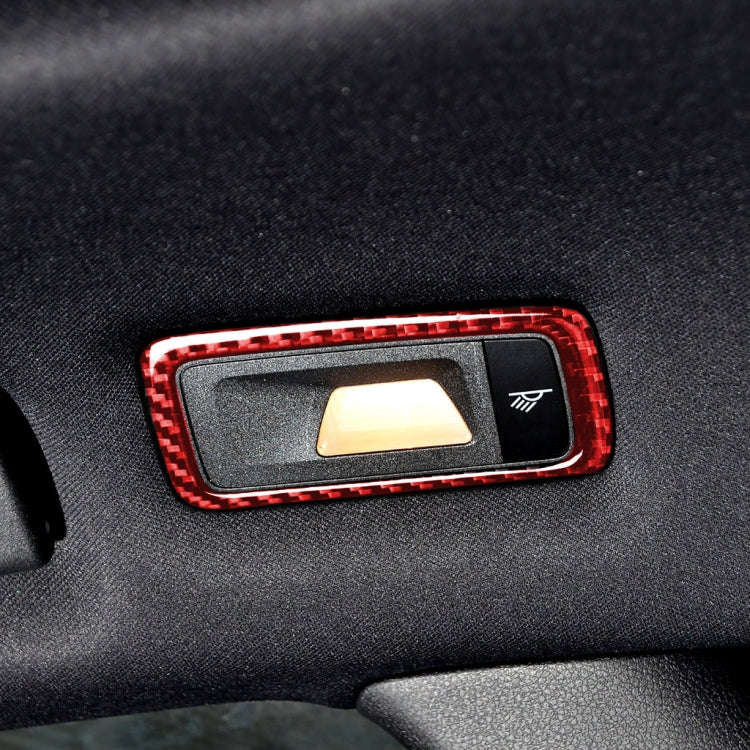 Car Carbon Fiber Rear Dome Light Panel Decorative Sticker for Porsche Macan 2014-2021, Left and R...