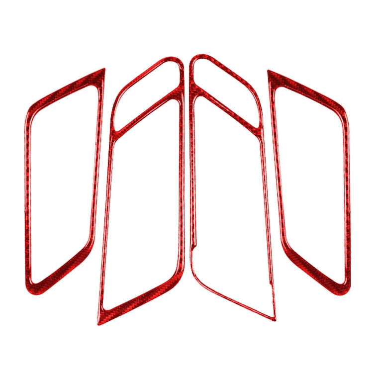 Car Carbon Fiber Door Handle Frame Panel Decorative Sticker for Porsche Macan 2014-2021, Left and...