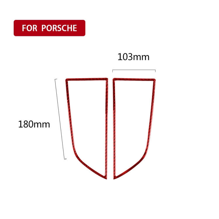 Car Carbon Fiber Dashboard Air Outlet Panel Decorative Sticker for Porsche Macan 2014-2021, Left ...