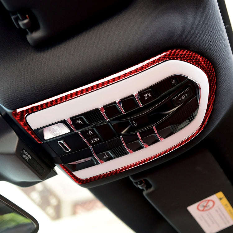 Car Carbon Fiber Dome Light Panel Decorative Sticker for Porsche Macan 2014-2021, Left and Right ...