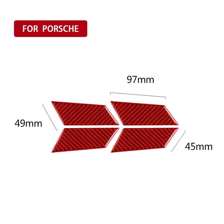 Car Carbon Fiber Inner Door Bowl Panel Decorative Sticker for Porsche Macan 2014-2021, Left and R...